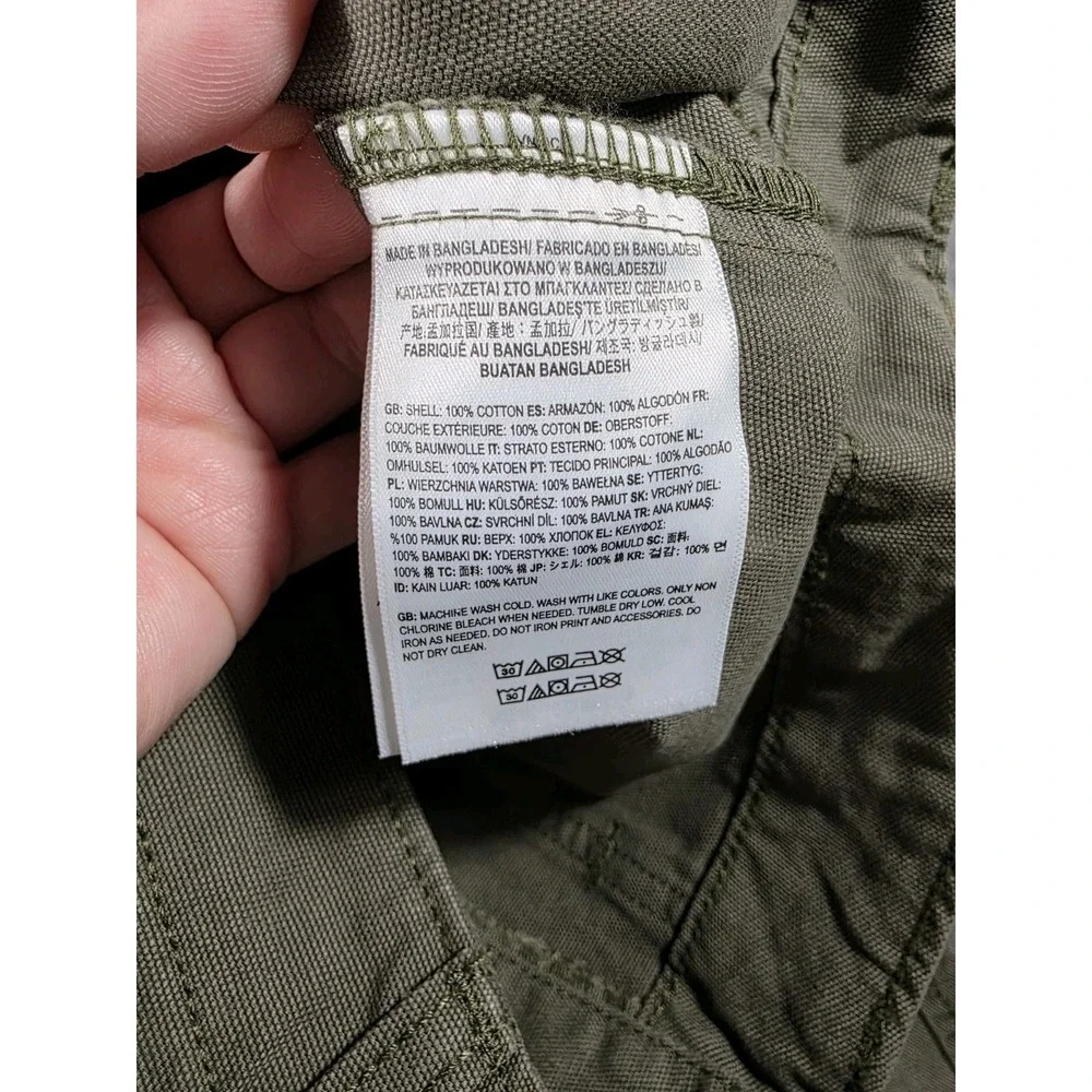 NWT Vans Women's Size 31 (34x31) Olive Green Canvas Arroyo Wide Leg Cargo Pants - Picture 5 of 10
